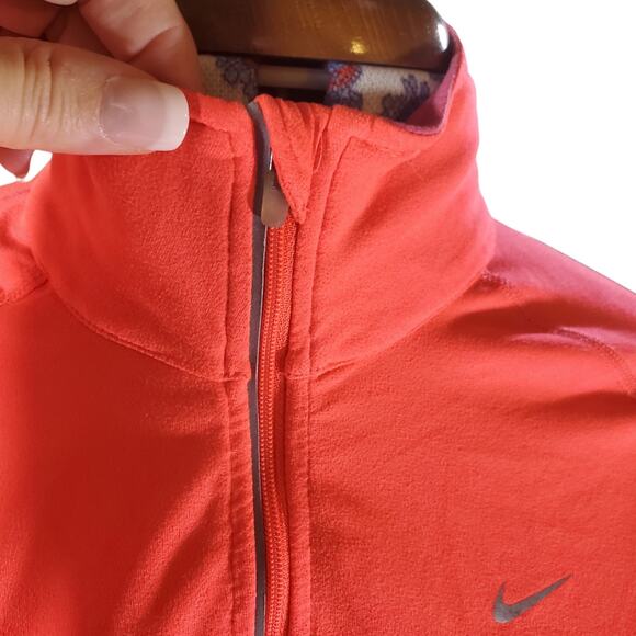 Nike | Coral Dri-Fit  Long Sleeve Shirt-3/4 Zip - Picture 2 of 5